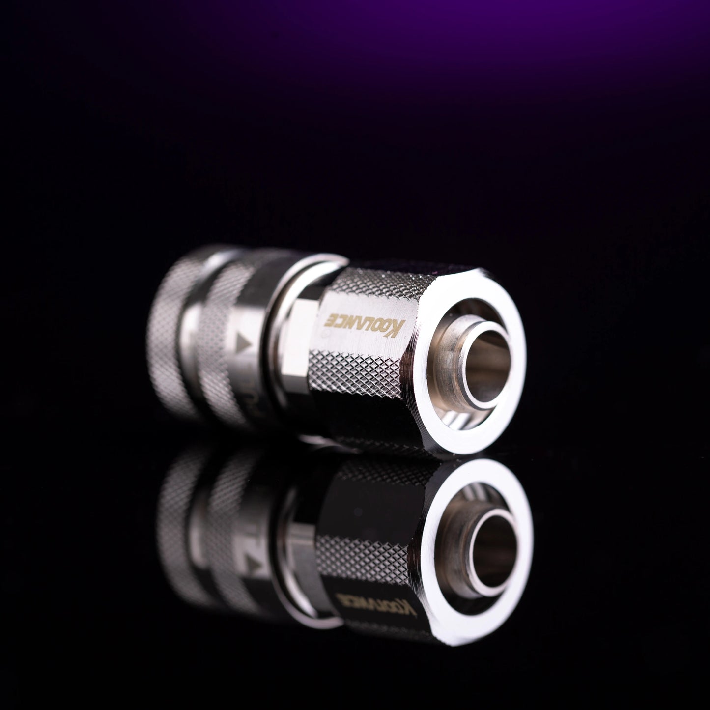 Koolance QD3 Female Quick Disconnect No-Spill Coupling, Compression for 10mm x 16mm - Chrome Ordinary Cooling Gear Australia
