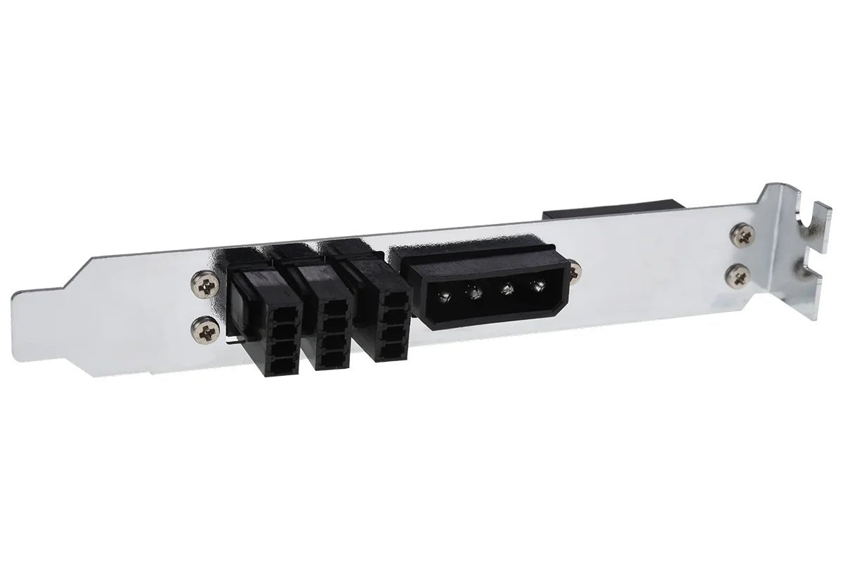 Phobya PCI slot cover 4Pin Molex & 3x 4Pin PWM fan plug - Ordinary Cooling Gear