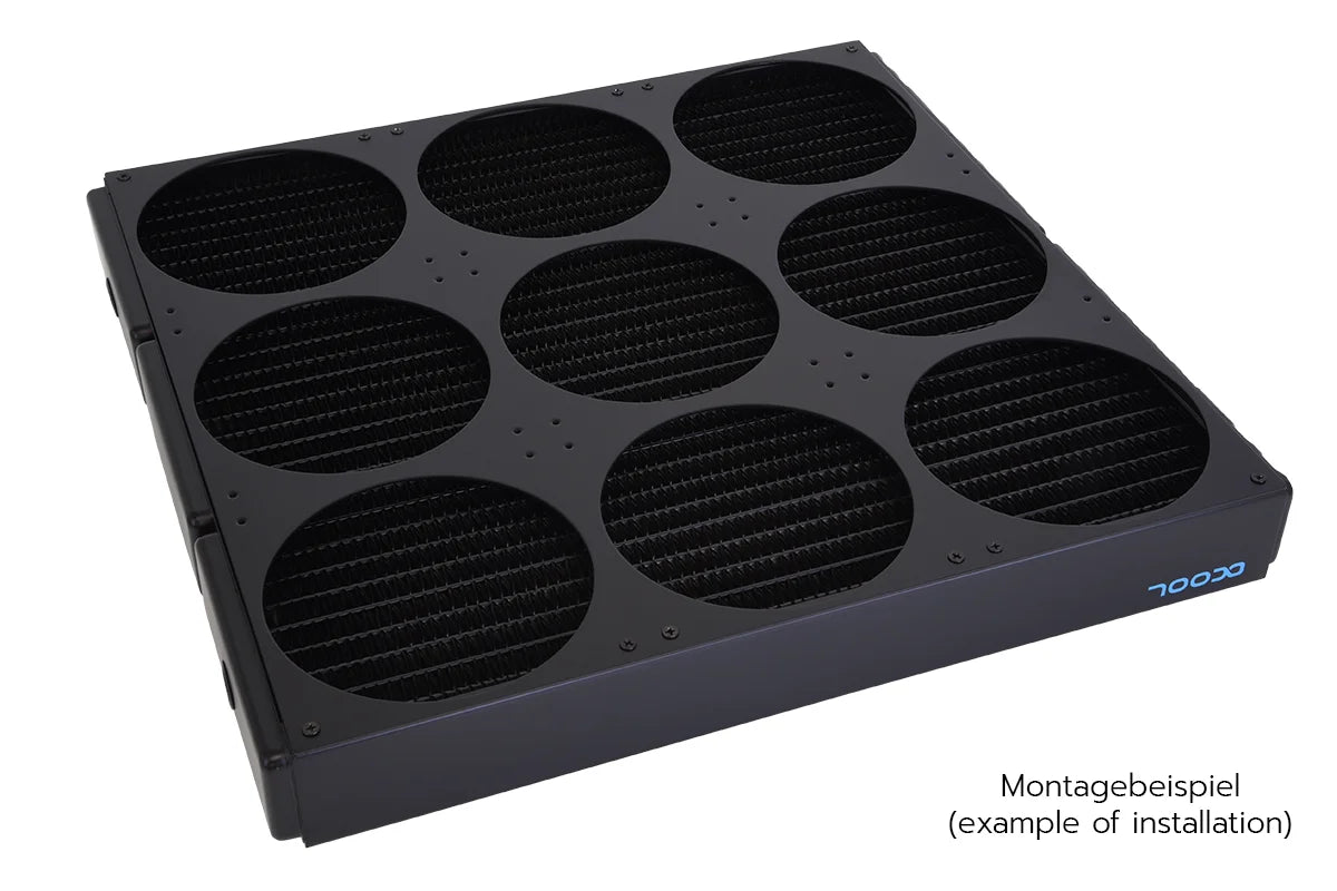 Alphacool Nova 1080 Fan Shutter 9x120mm - Black
