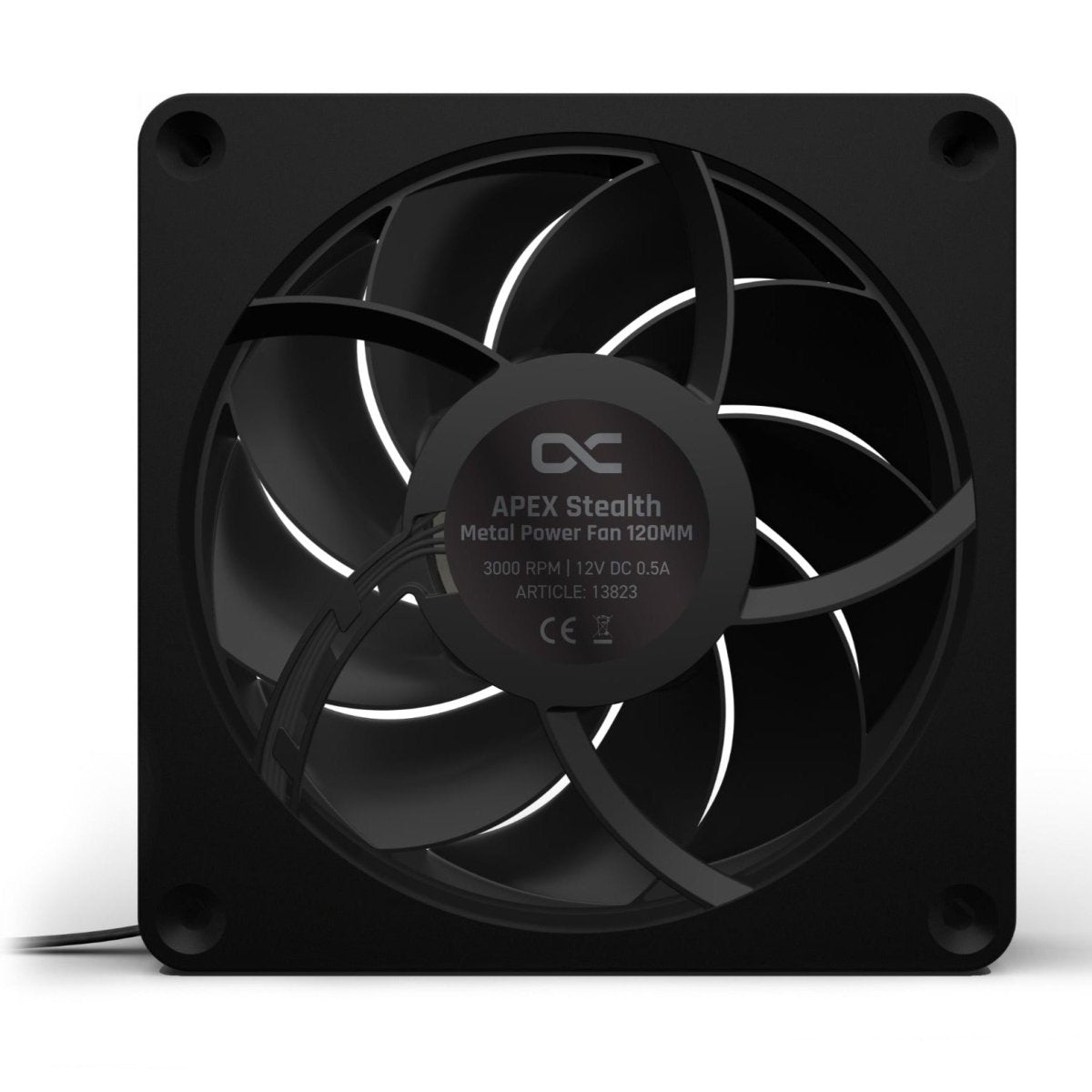 Alphacool Apex Stealth 120mm Power Metal Fan - Black - Ordinary Cooling Gear