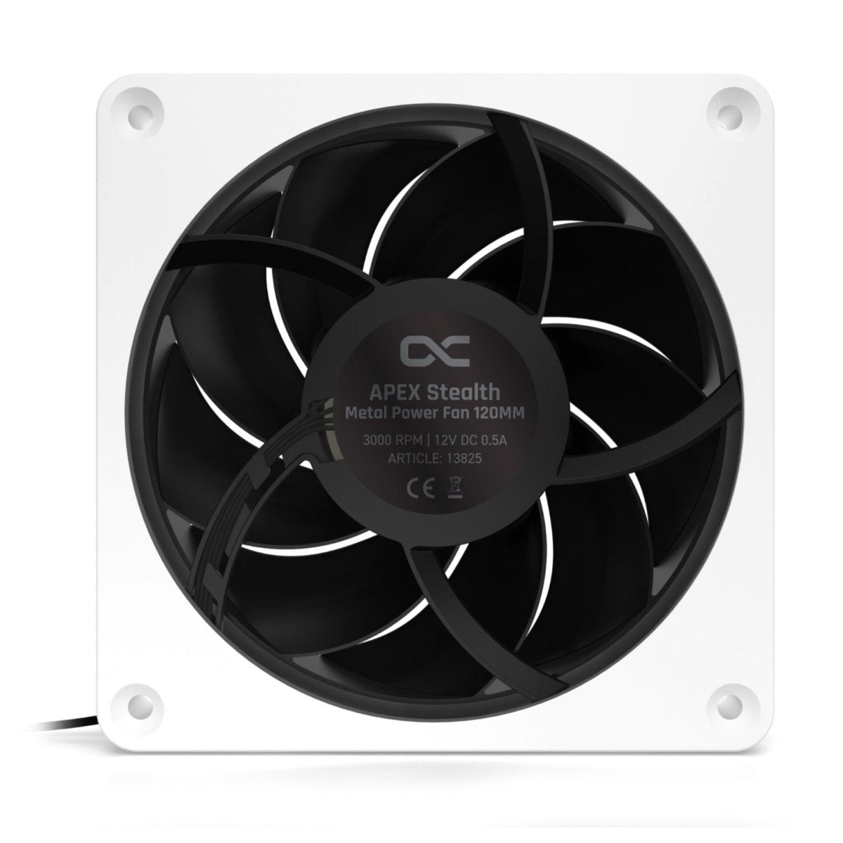 Alphacool Apex Stealth 120mm Power Metal Fan - White Ordinary Cooling Gear