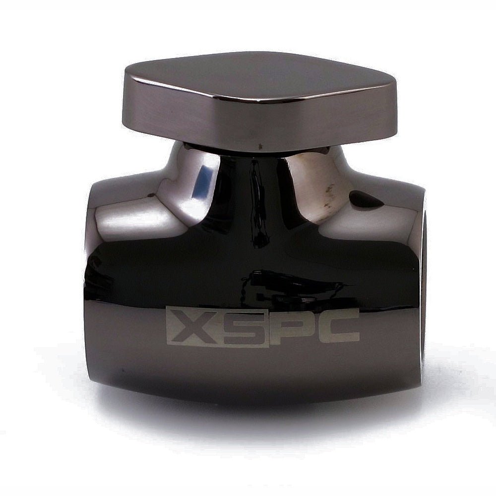 XSPC Ball Drain Valve - Black Chrome - Ordinary Cooling Gear