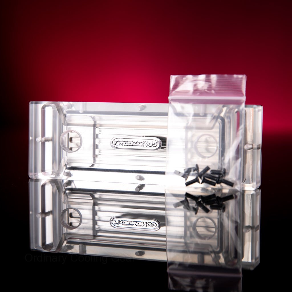 Freezemod Acrylic Ram Waterblock - Nickel - Ordinary Cooling Gear