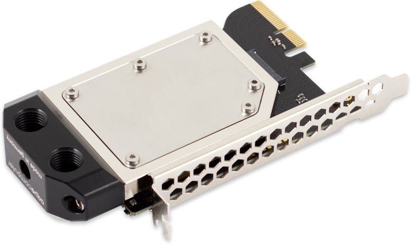 Aquacomputer kryoM.2 RGBpx PCIe 5.0/4.0/3.0 x4 adapter for M.2 PCIe SSD, M-Key water block - Ordinary Cooling Gear