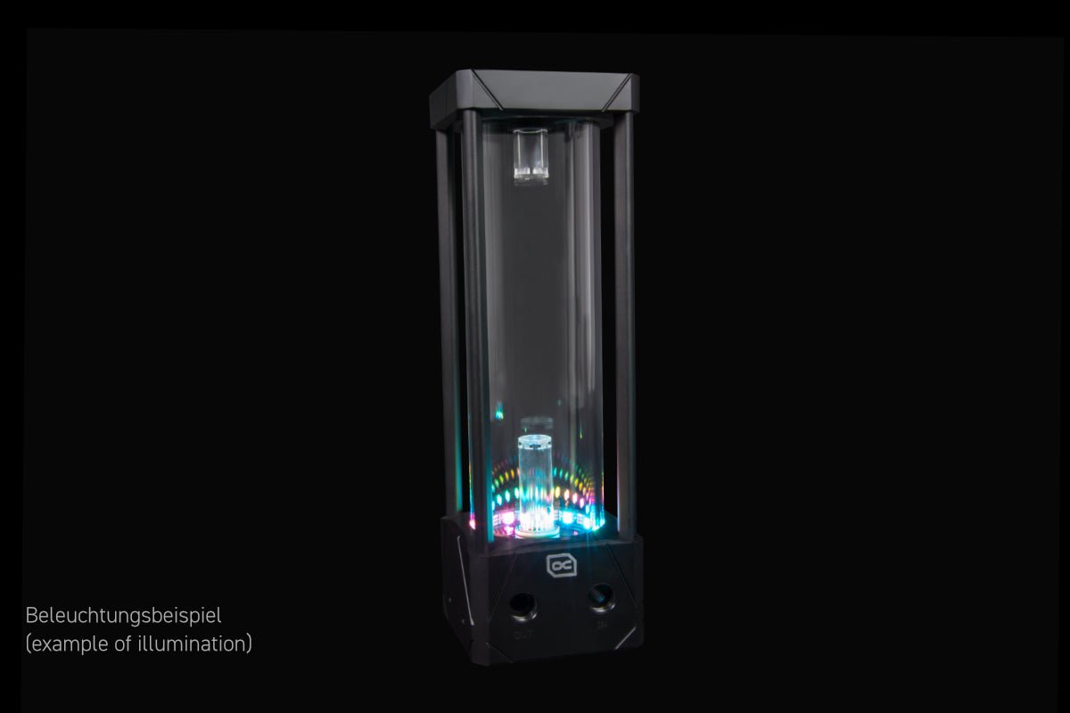 Alphacool Eisbecher Aurora D5 Acetal/Glass - 250mm incl. D5 VPP Apex PWM Pump and reservoir combo - Ordinary Cooling Gear