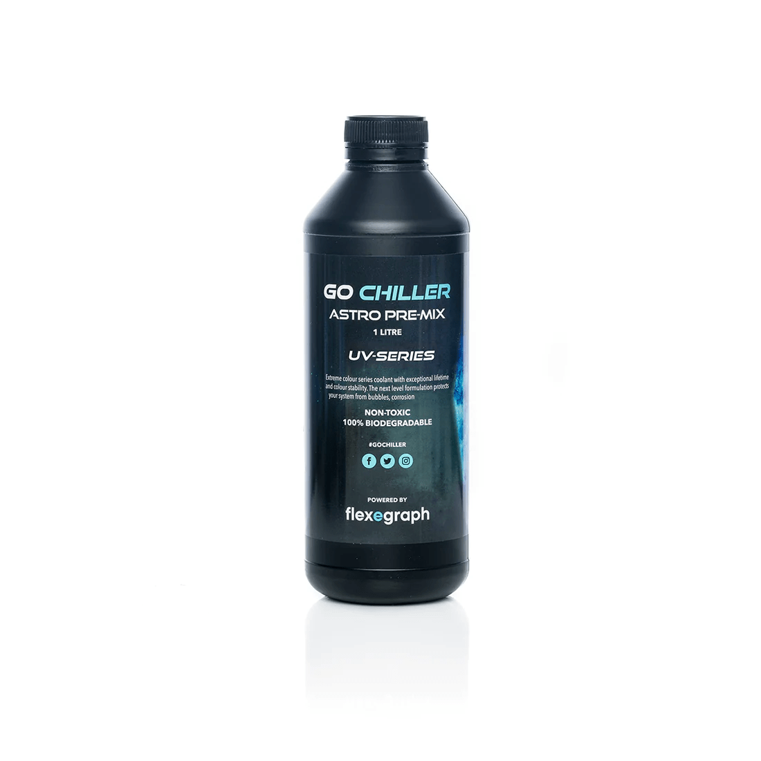 Go Chiller Astro Pre-Mix UV Series- 1 Litre - UV Pink Coolant - Ordinary Cooling Gear Australia