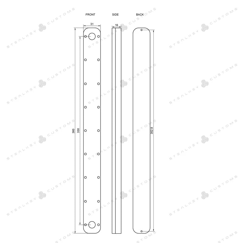 Stealkey CubeTube 360mm - Acryl - Ordinary Cooling Gear Australia