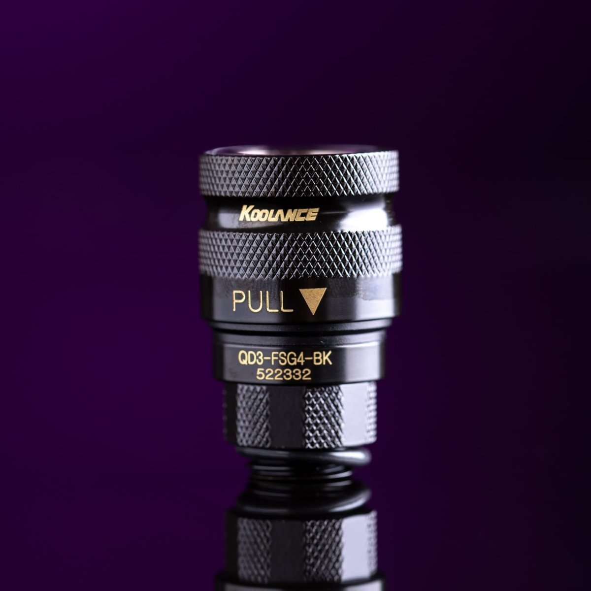 Koolance QD3 Female Quick Disconnect No-Spill Coupling, Threaded G 1/4 BSPP - Black Ordinary Cooling Gear Australia