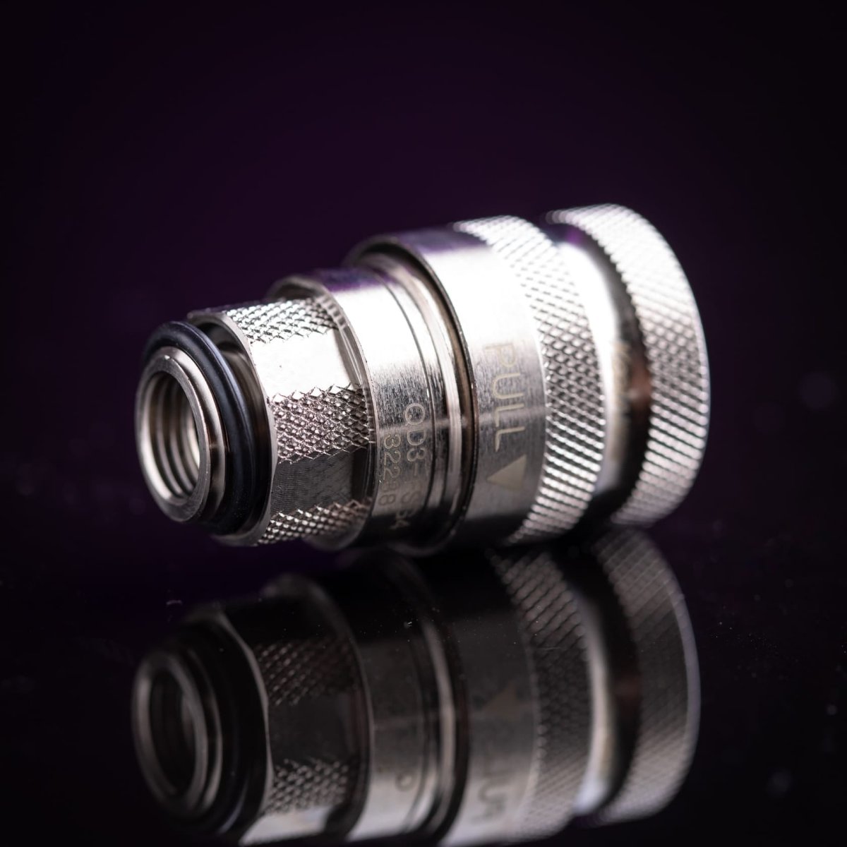 Koolance QD3 Female Quick Disconnect No-Spill Coupling, Threaded G 1/4 BSPP - Chrome Ordinary Cooling Gear Australia