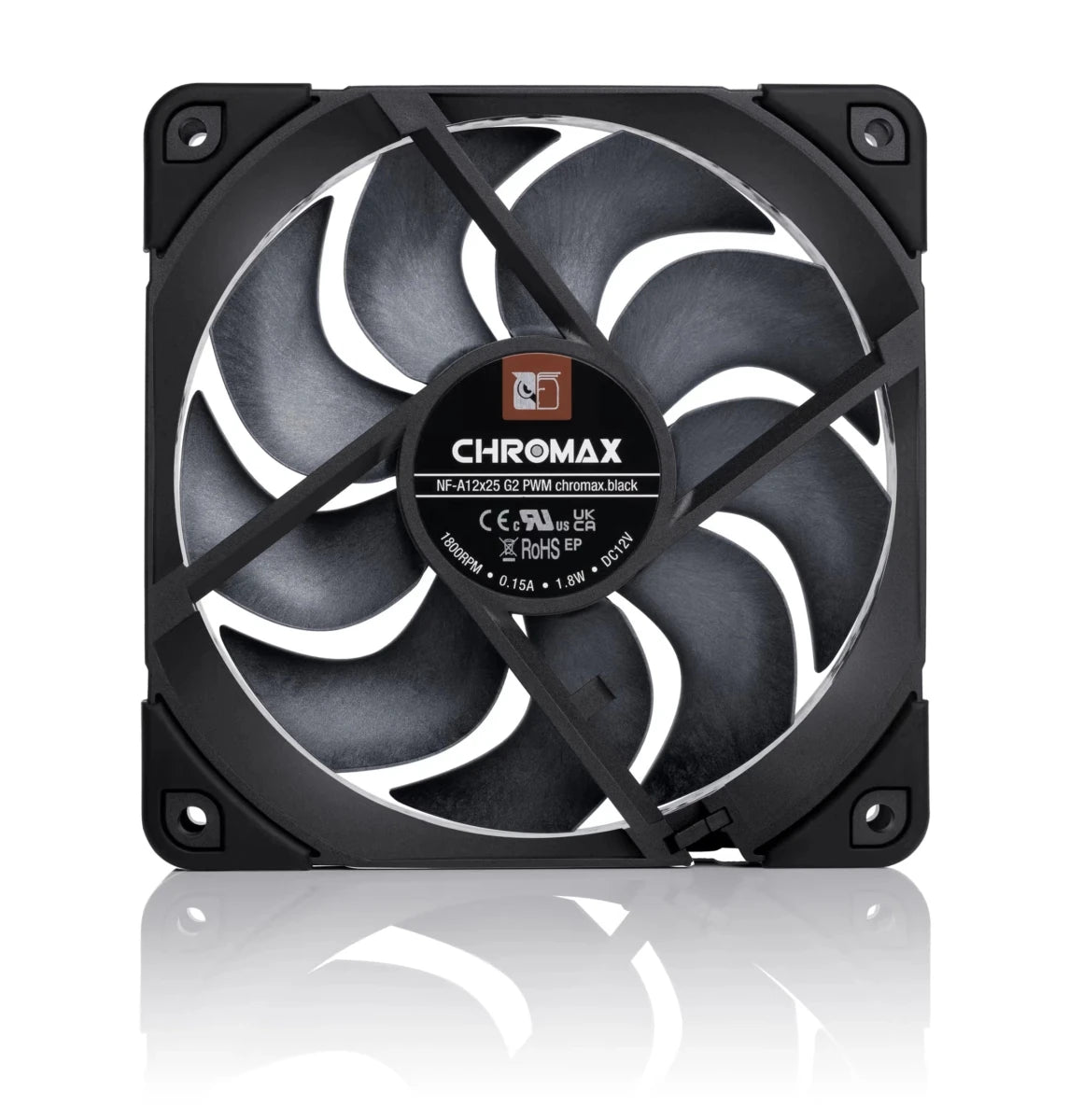Noctua NF-A12X25 G2 PWM 120mm Fan chromax.black - Ordinary Cooling Gear