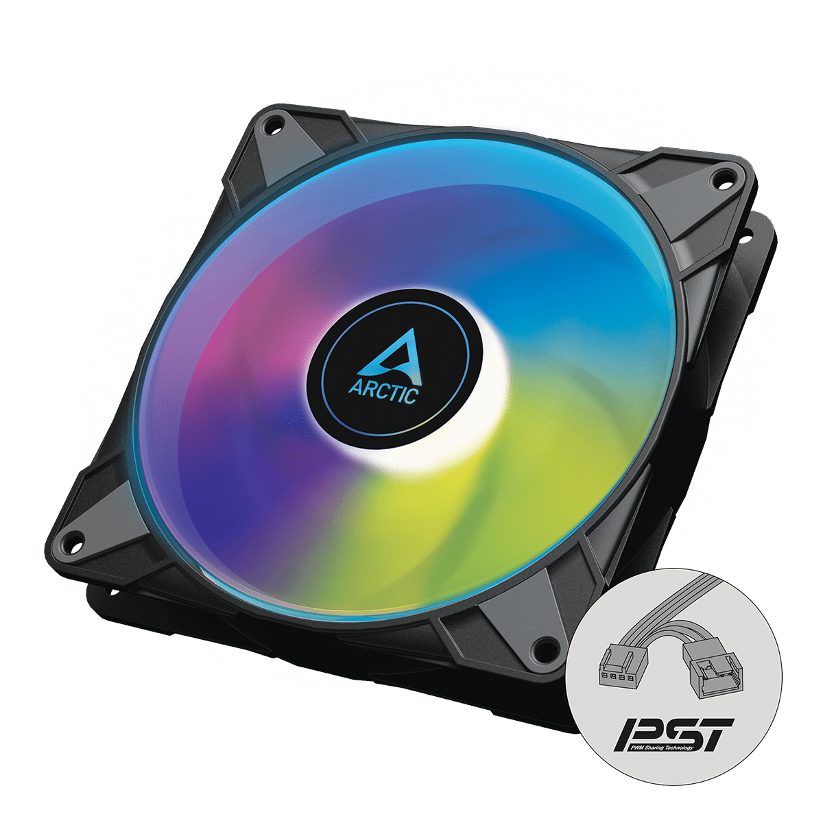 Arctic Cooling P14 PST 140mm ARGB PWM Case Fan - Black - Ordinary Cooling Gear