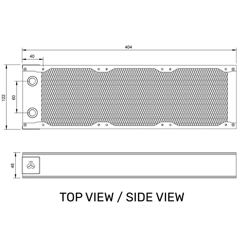 Stealkey Customs RadPro L360 H48 – Black Radiator (360 x 45mm) - Ordinary Cooling Gear