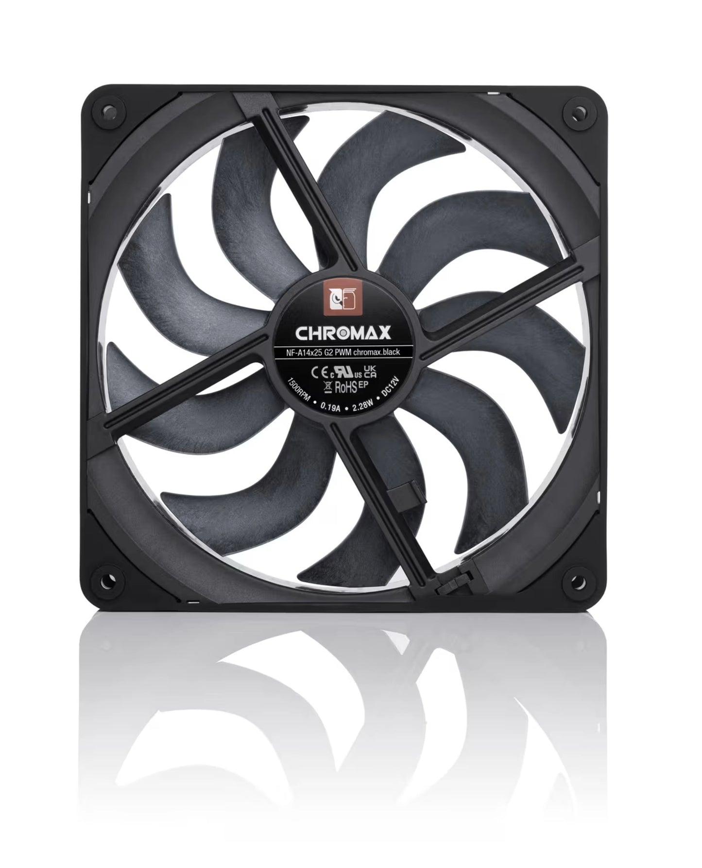 Noctua NF-A14X25 G2 PWM 140mm Fan chromax.black