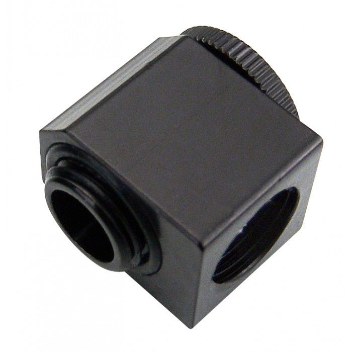 Koolance 90 degree Fitting Single, Adjustable Elbow Low Profile, G 1/4 BSPP - Black Ordinary Cooling Gear