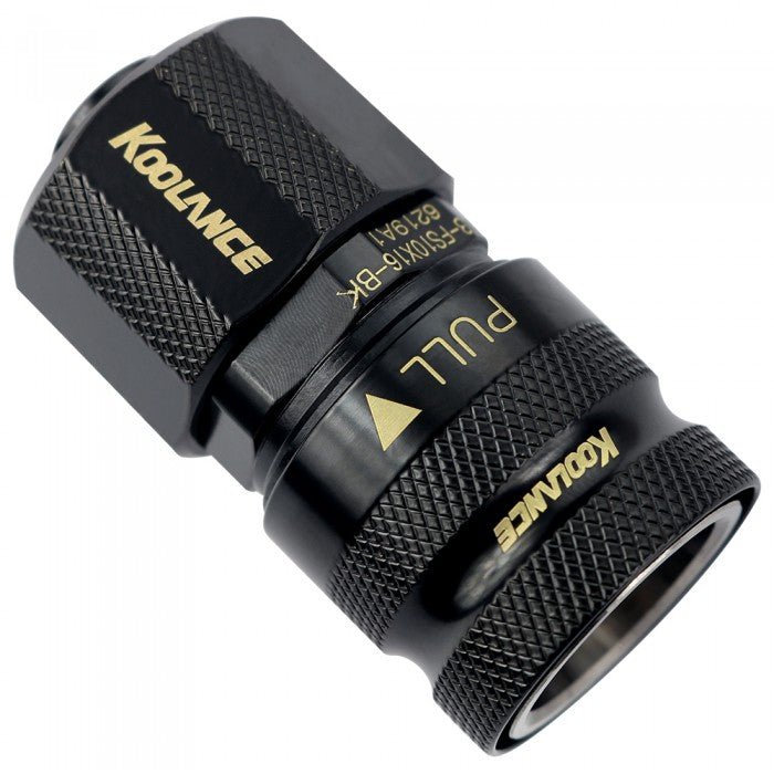 Koolance QD3 Female Quick Disconnect No-Spill Coupling, Compression for 10mm x 16mm - Black Ordinary Cooling Gear Australia