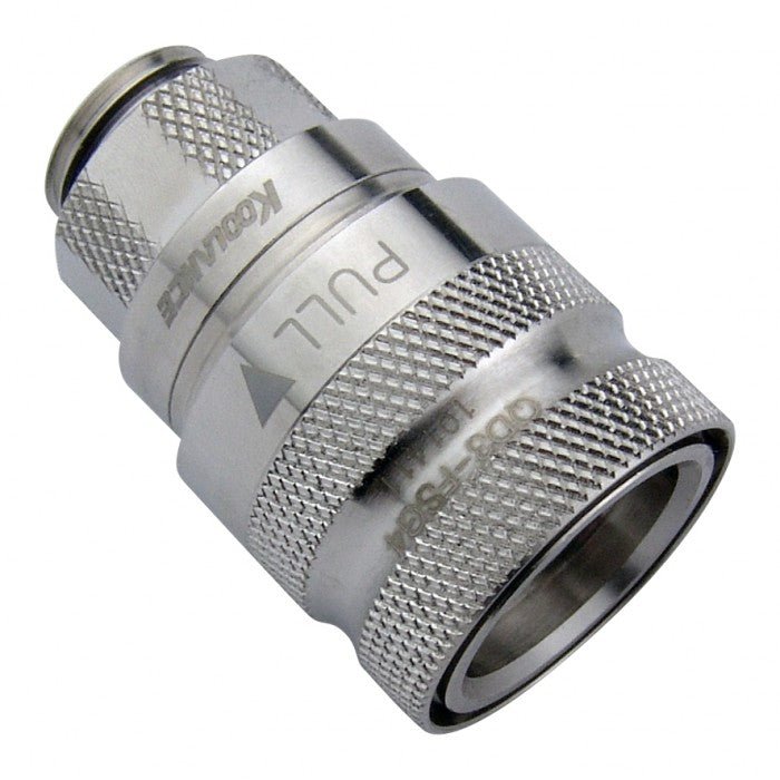 Koolance QD3 Female Quick Disconnect No-Spill Coupling, Threaded G 1/4 BSPP - Chrome Ordinary Cooling Gear Australia