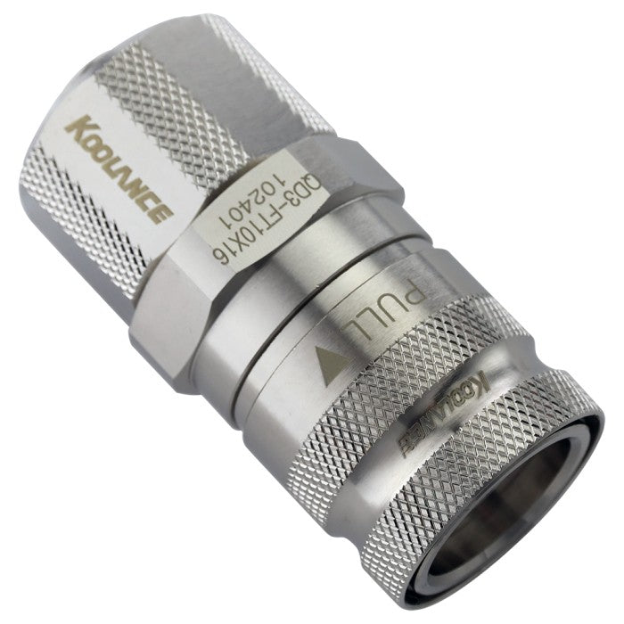 Koolance QD3 Female Quick Disconnect No-Spill Coupling, Compression for 10mm x 16mm - Chrome Ordinary Cooling Gear Australia