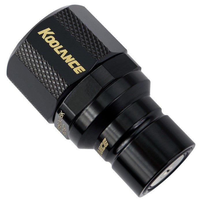 Koolance QD3 Female Quick Disconnect No-Spill Coupling, Compression for 10mm x 13mm - Black