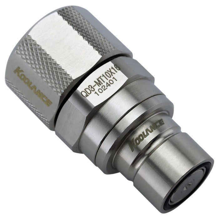 Koolance QD3 Male Quick Disconnect No-Spill Coupling, Compression for 10mm x 16mm - Chrome Ordinary Cooling Gear Australia