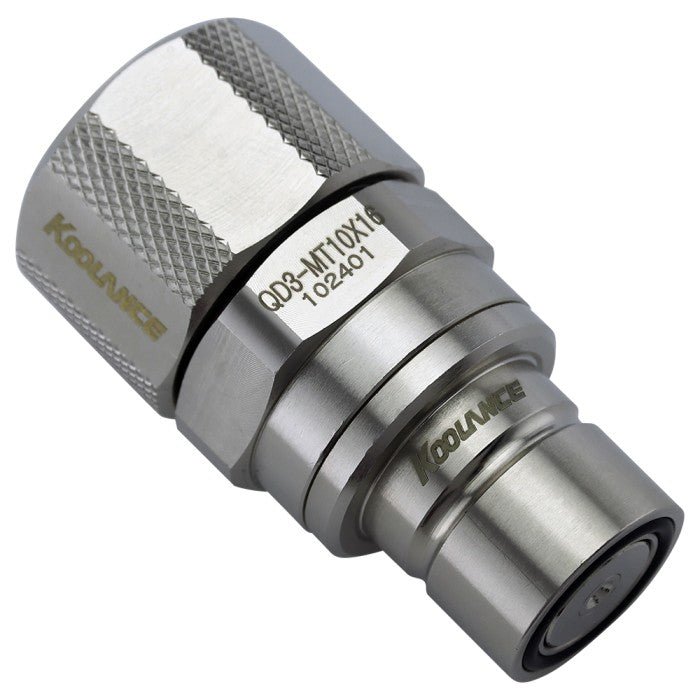 Koolance QD3 Male Quick Disconnect No-Spill Coupling, Compression for 10mm x 16mm - Chrome Ordinary Cooling Gear Australia