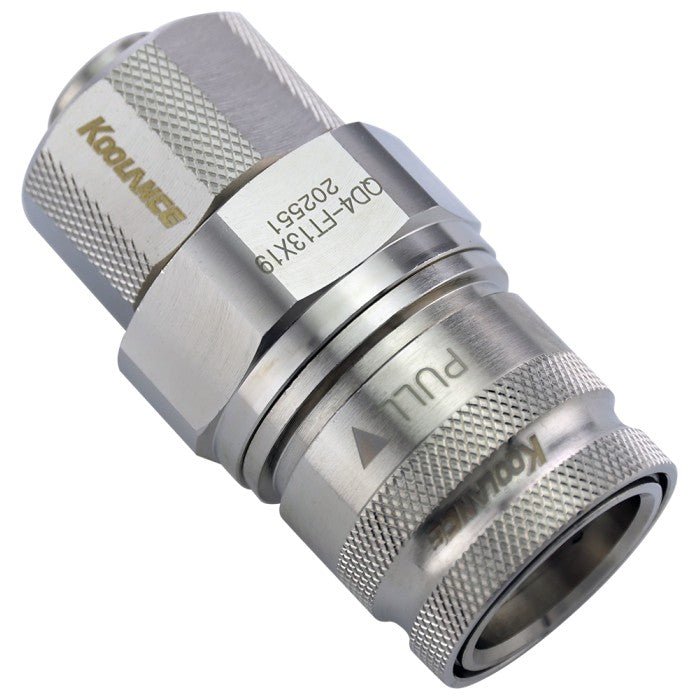 Koolance QD4 Female Quick Disconnect No-Spill Coupling, Compression for 13mm x 19mm (1/2in x 3/4in)
