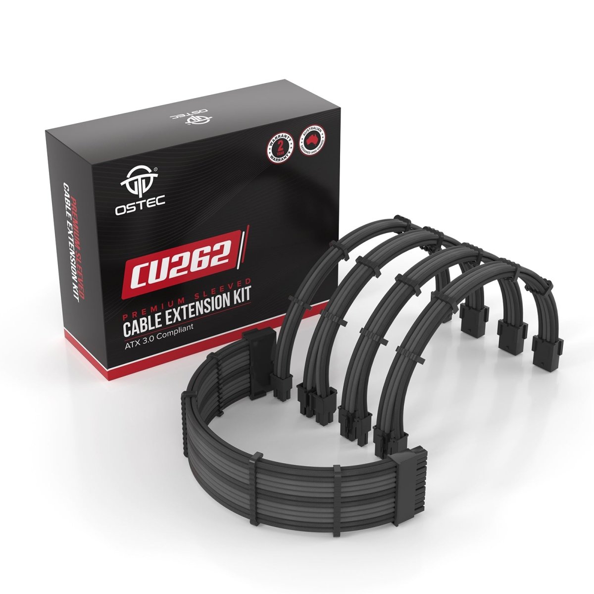 Ostec CU262 Racing Stripes 5 Cable PSU Extension Kit - Ordinary Cooling Gear