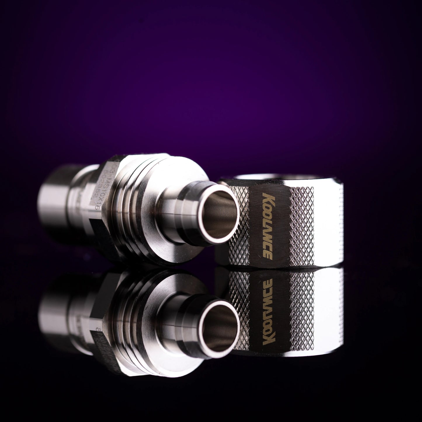 Koolance QD3 Male Quick Disconnect No-Spill Coupling, Compression for 10mm x 16mm - Chrome Ordinary Cooling Gear Australia