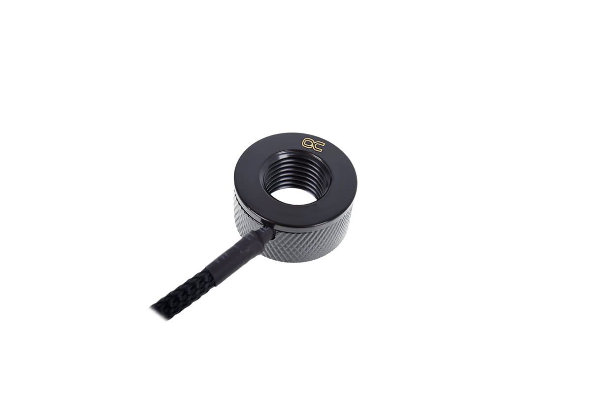 Alphacool Eiszapfen inline temperature sensor G1/4 with AG adapter - BLACK Ordinary Cooling Gear