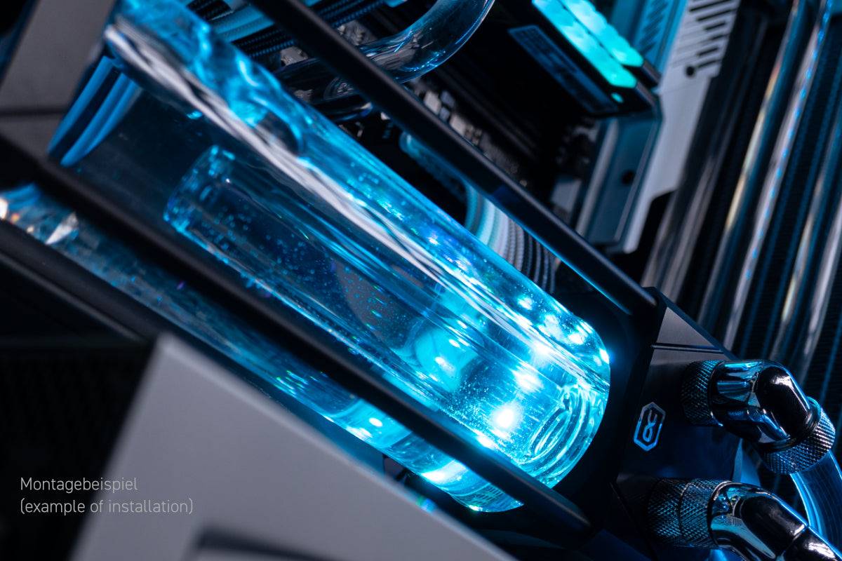 Alphacool Eisbecher Aurora D5 Acetal/Glas - 250mm incl. Alphacool VPP Apex D5 - Pump and reservoir combo Ordinary Cooling Gear
