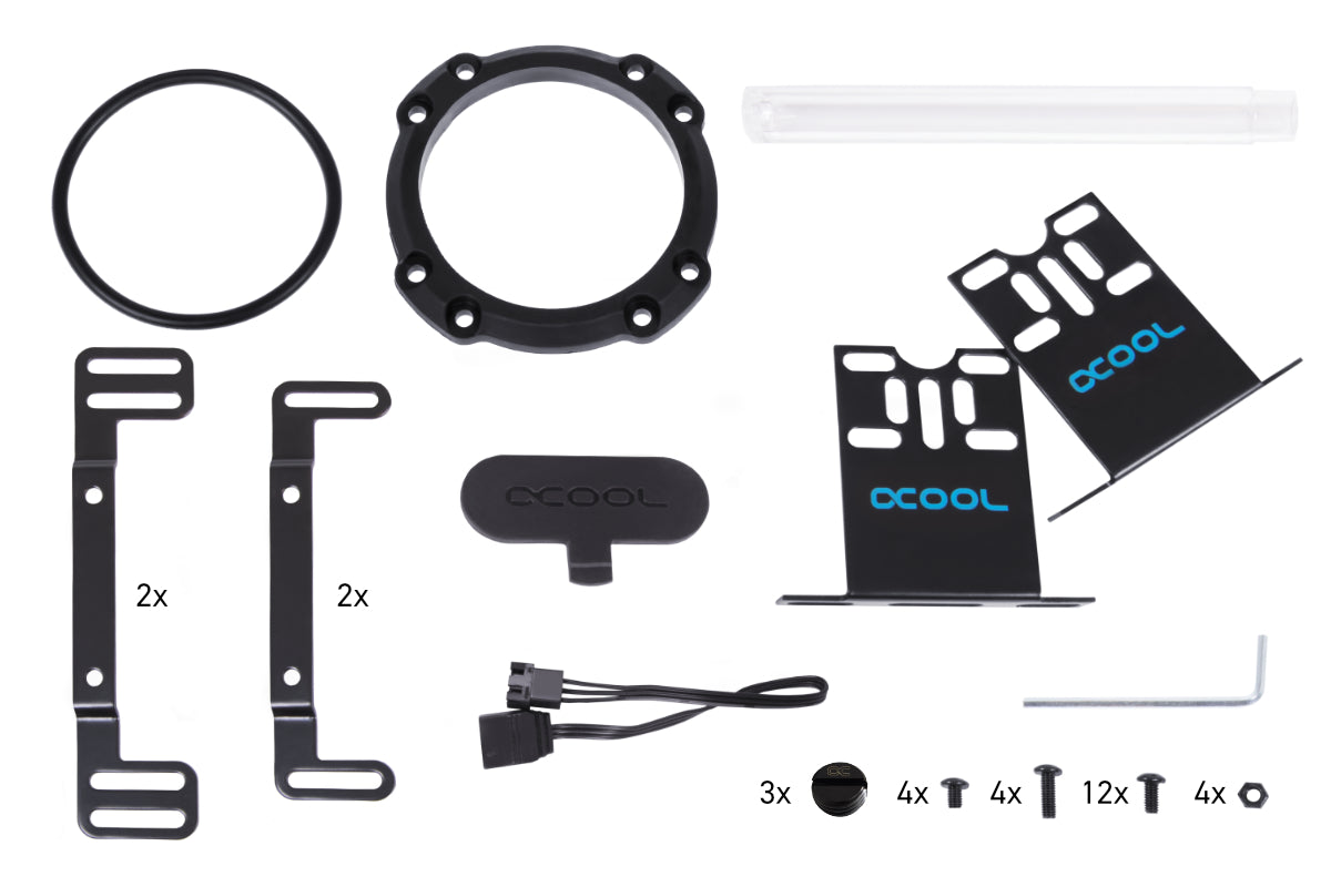 Alphacool Eisbecher Aurora D5 Acetal/Glas - 250mm incl. Alphacool VPP Apex D5 - Pump and reservoir combo Ordinary Cooling Gear