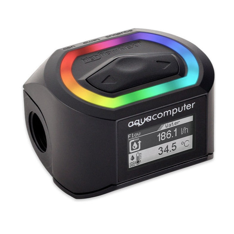 Aquacomputer High Flow NEXT - G1/4 - RGB Flow Sensor Ordinary Cooling Gear Australia