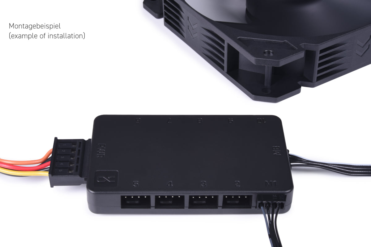 Alphacool Core 10x 4-Pin PWM splitter with SATA power connector Ordinary Cooling Gear