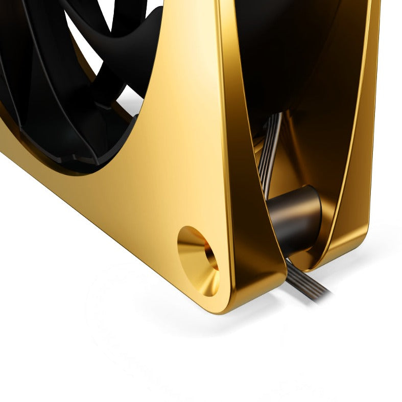 Alphacool Apex Stealth 120mm Power Metal Fan - Gold - Ordinary Cooling Gear
