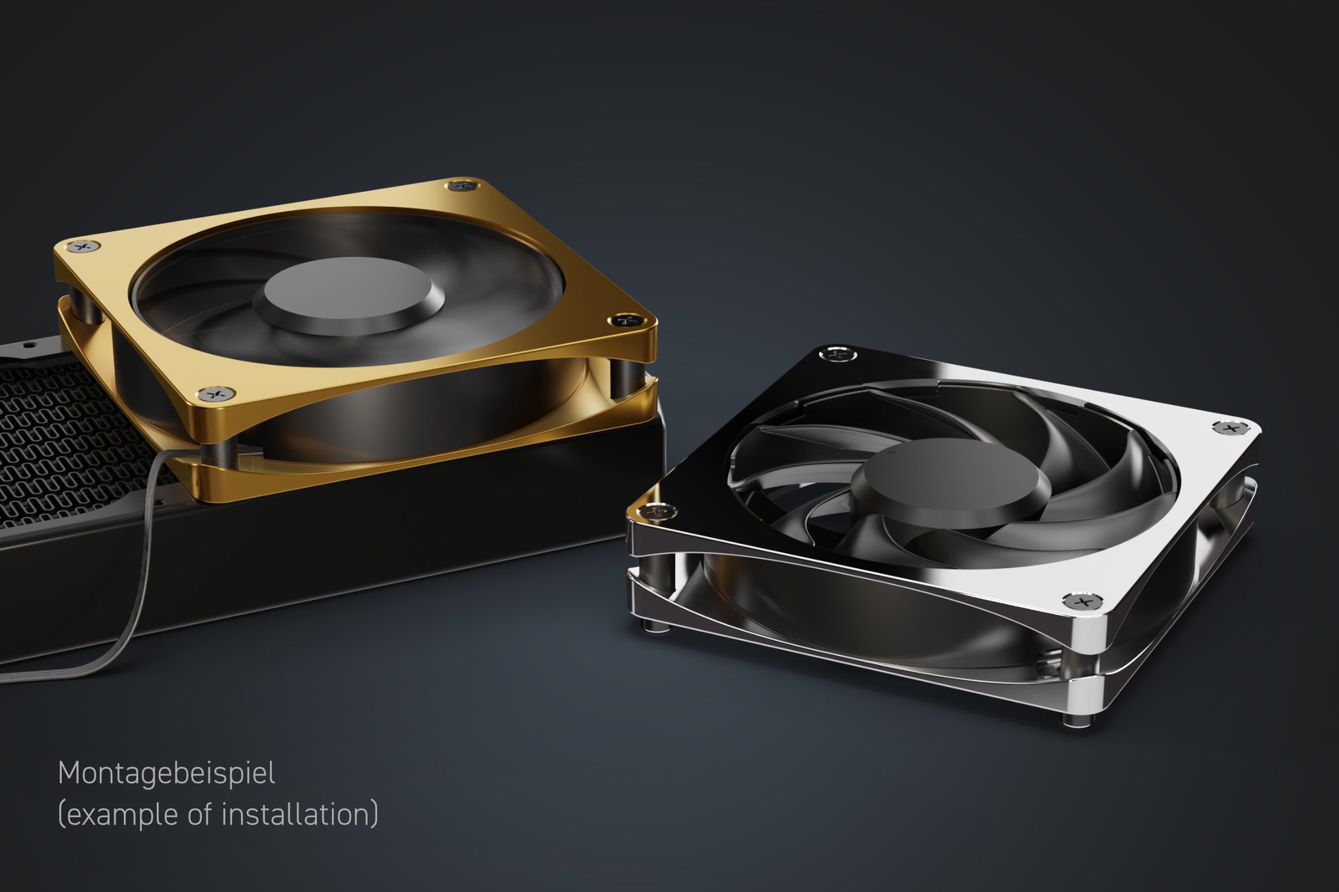 Alphacool Apex Stealth 120mm Power Metal Fan - Gold - Ordinary Cooling Gear