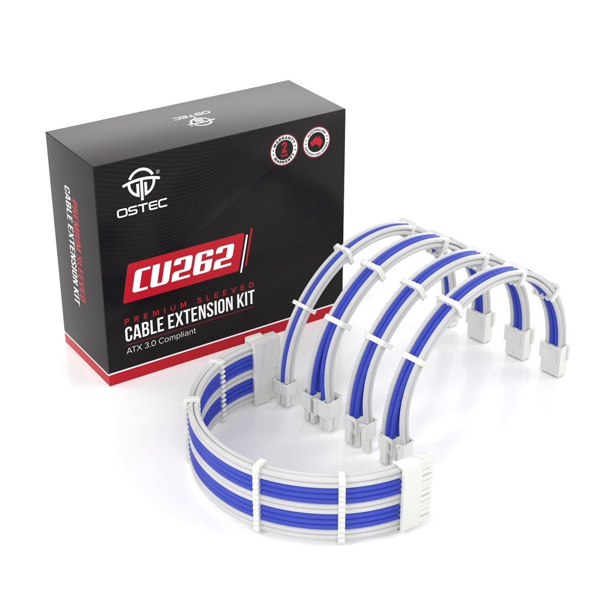 Ostec CU262 Racing Stripes 5 Cable PSU Extension Kit - Ordinary Cooling Gear