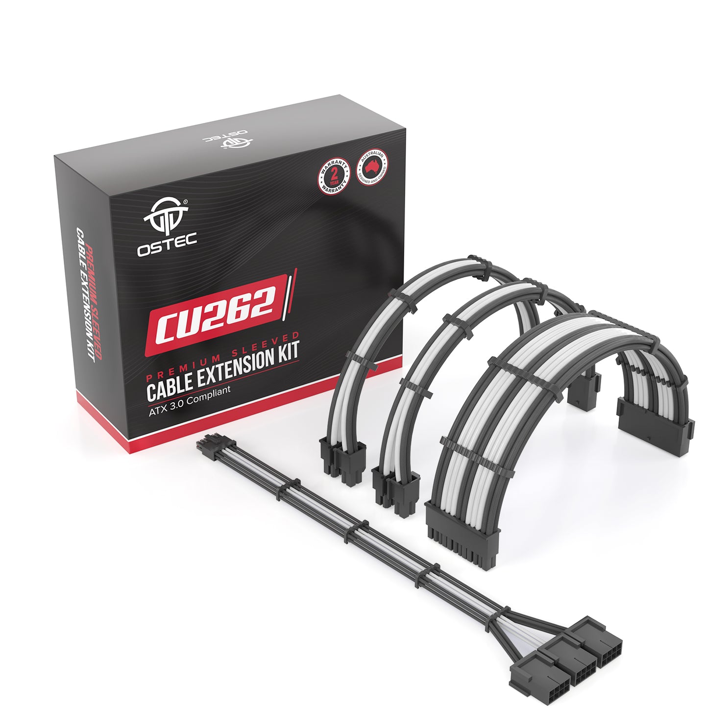 Ostec CU262 Racing Stripes 4 Cable PSU Extension Kit
