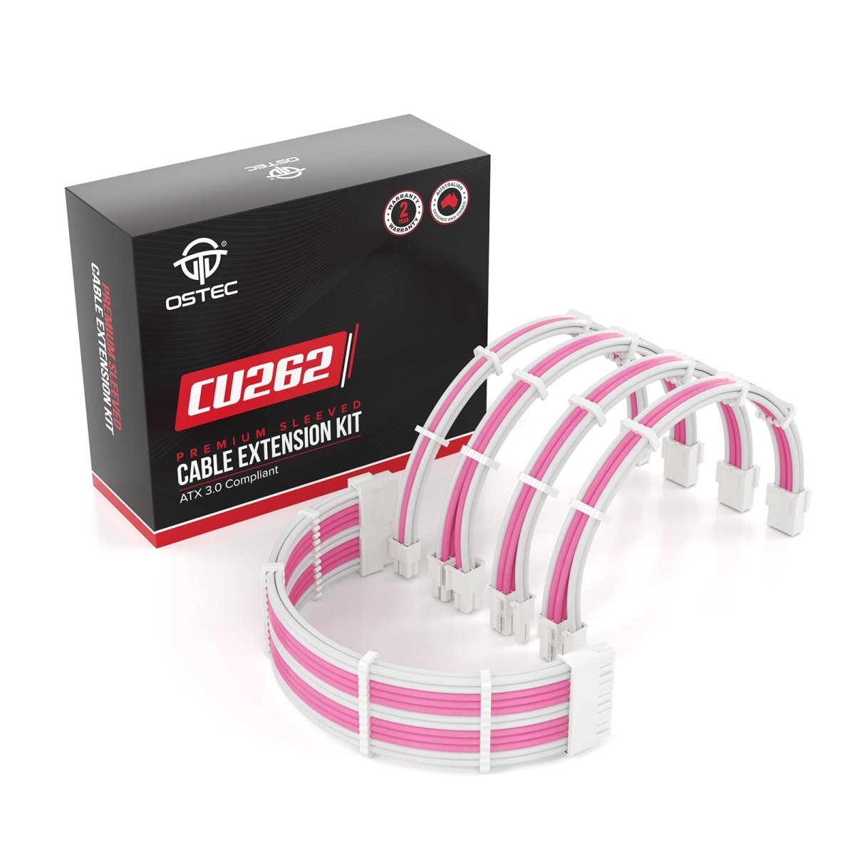 Ostec CU262 Racing Stripes 5 Cable PSU Extension Kit - Ordinary Cooling Gear