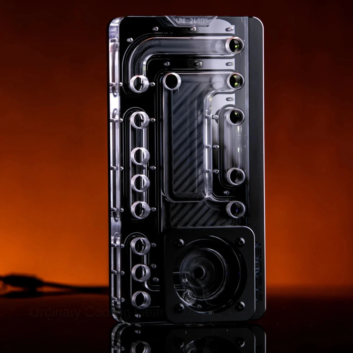 Stealkey SK-UNI 240D Distroplate D-RGB - Black Edition - DDC & D5 compatible - Ordinary Cooling Gear
