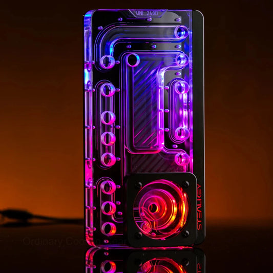 Stealkey SK-UNI 240D Distroplate D-RGB - Black Edition - DDC & D5 compatible - Ordinary Cooling Gear