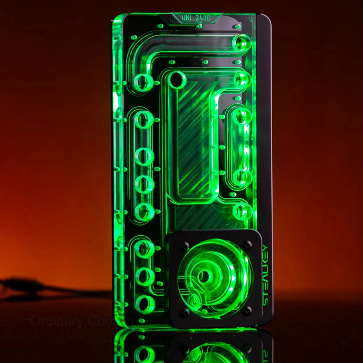 Stealkey SK-UNI 240D Distroplate D-RGB - Black Edition - DDC & D5 compatible - Ordinary Cooling Gear