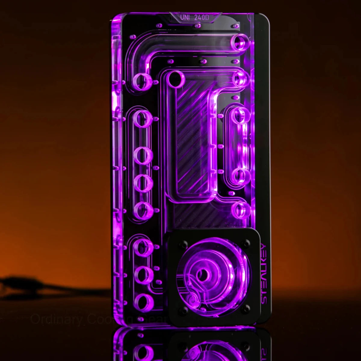 Stealkey SK-UNI 240D Distroplate D-RGB - Black Edition - DDC & D5 compatible - Ordinary Cooling Gear