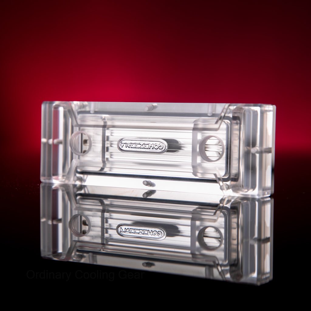 Freezemod Acrylic Ram Waterblock - Nickel - Ordinary Cooling Gear