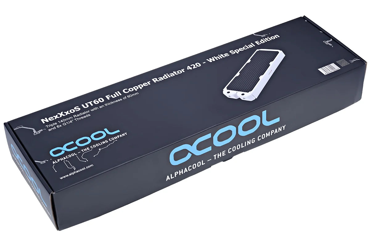 Alphacool NexXxoS UT60 Full Copper 420mm x 60mm radiator - White Ordinary Cooling Gear Australia