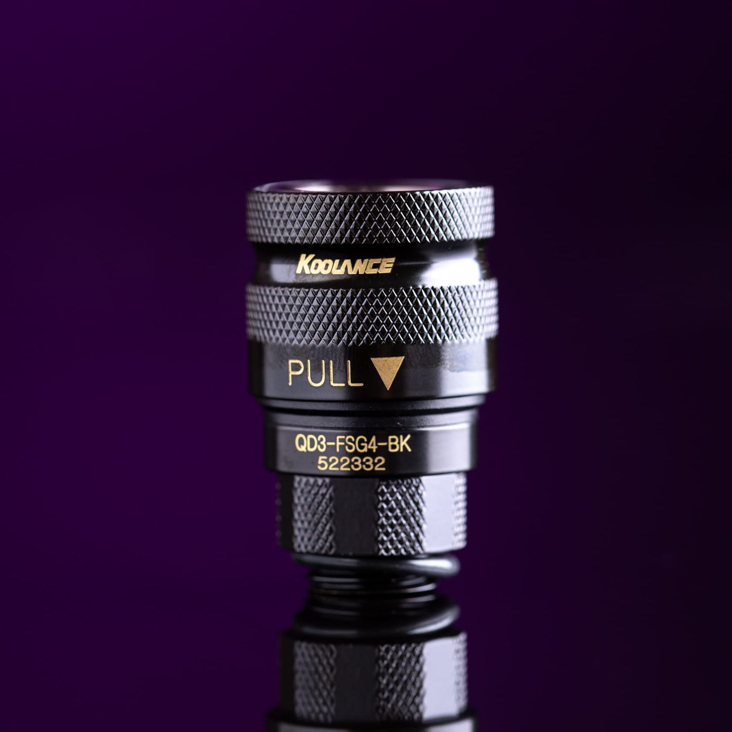 Koolance QD3 Female Quick Disconnect No-Spill Coupling, Threaded G 1/4 BSPP - Black Ordinary Cooling Gear Australia