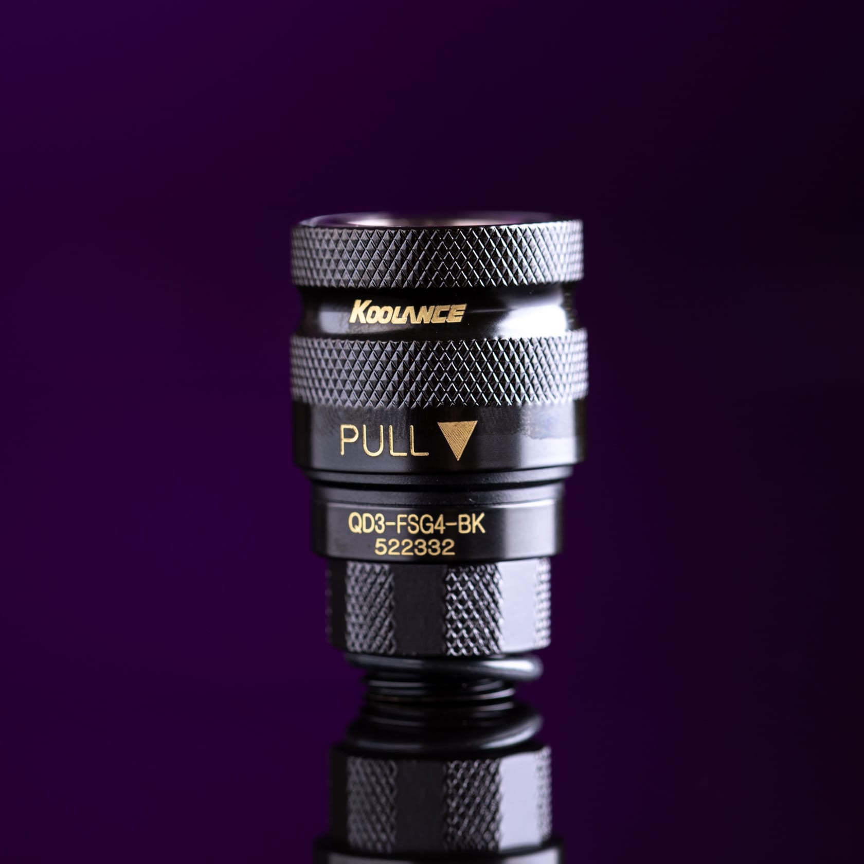 Koolance QD3 Female Quick Disconnect No-Spill Coupling, Threaded G 1/4 BSPP - Black Ordinary Cooling Gear Australia