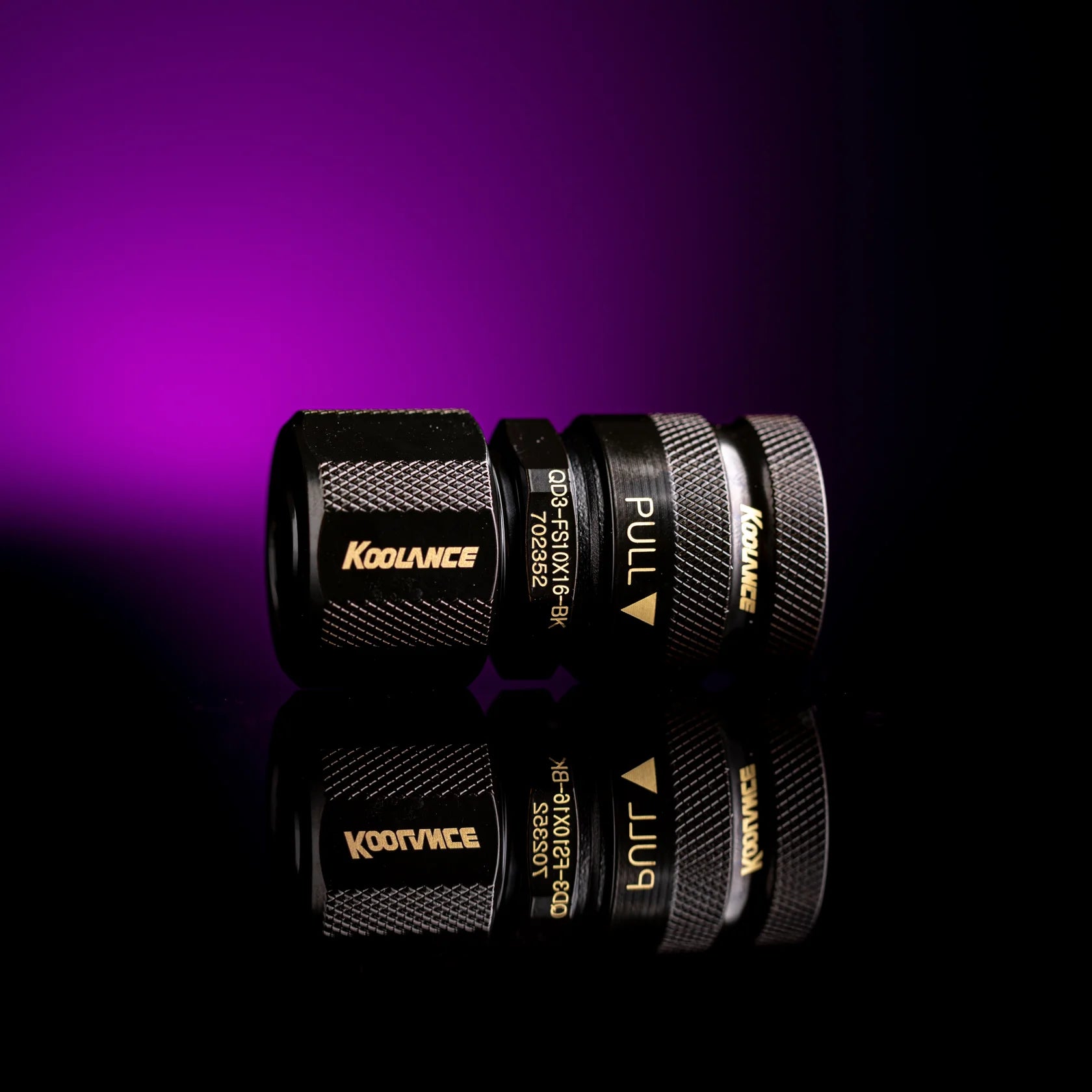 Koolance QD3 Female Quick Disconnect No-Spill Coupling, Compression for 10mm x 16mm - Black Ordinary Cooling Gear Australia