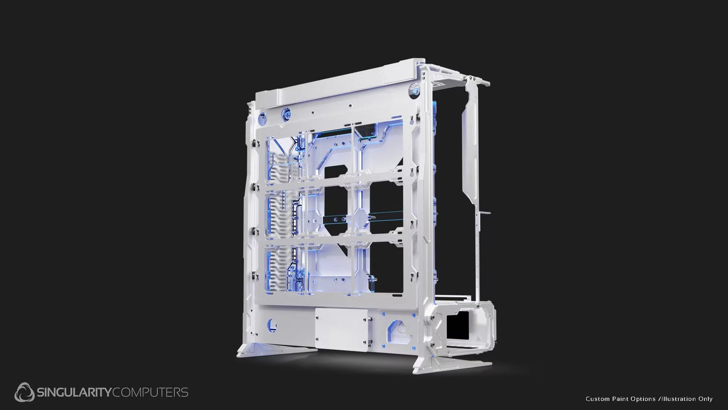 Singularity Computers Spectre Enterprise White Edition Water Cooling Case