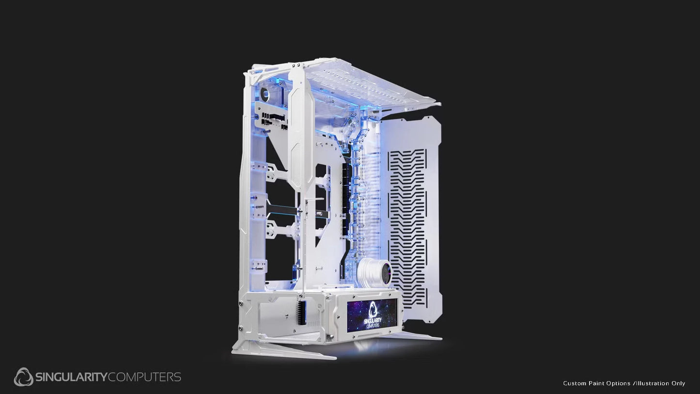 Singularity Computers Spectre Enterprise White Edition Water Cooling Case