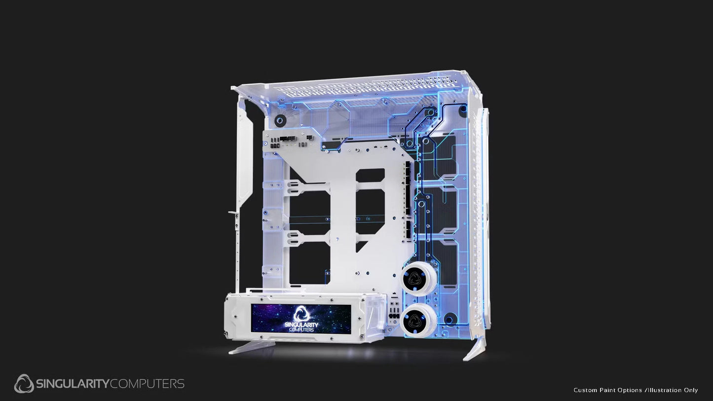 Singularity Computers Spectre Enterprise White Edition Water Cooling Case