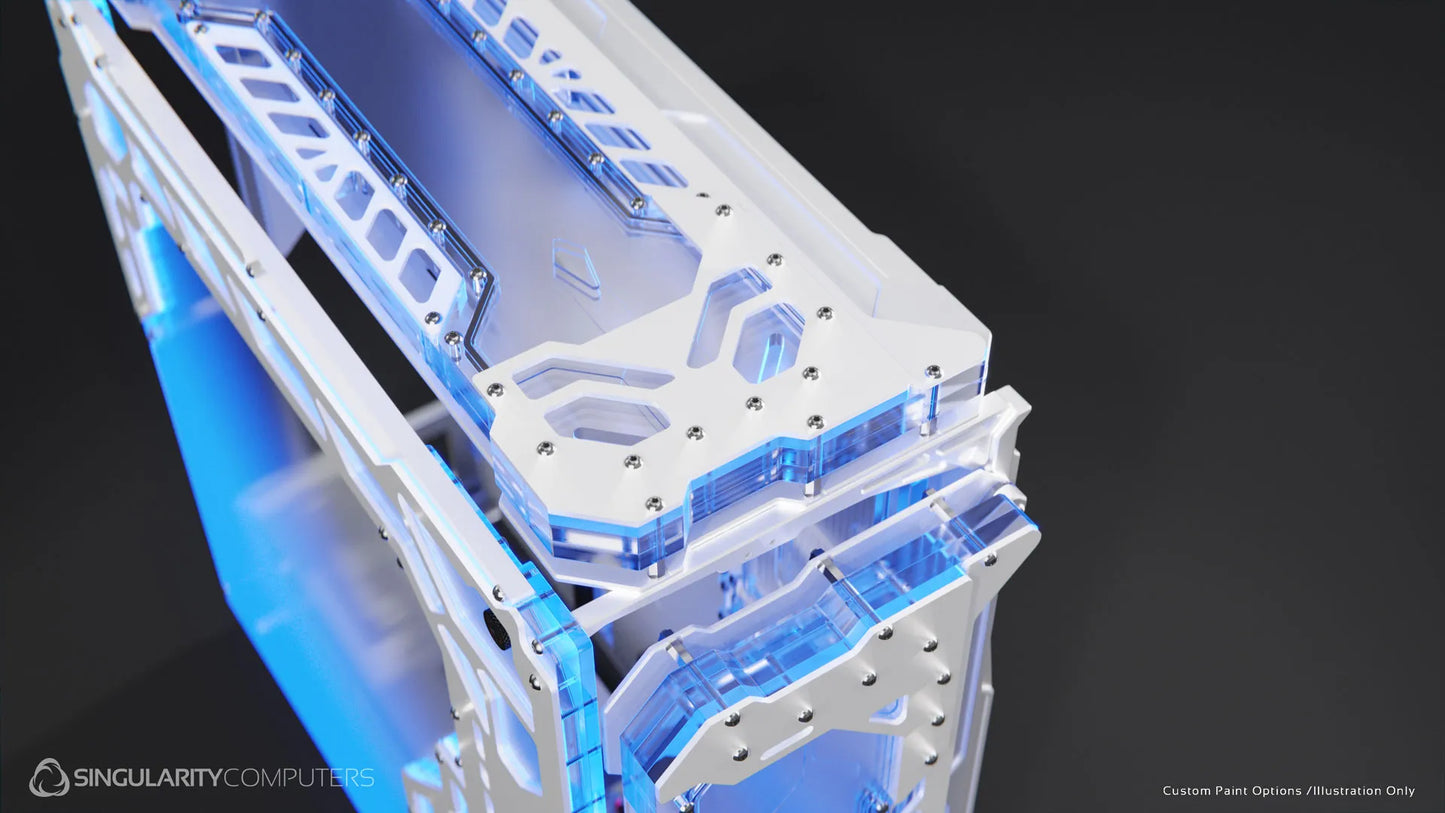 Singularity Computers Spectre Enterprise White Edition Water Cooling Case